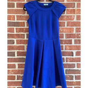 Cynthia Rowley Cobalt Blue Fit & Flare Cap Sleeve Dress Size S